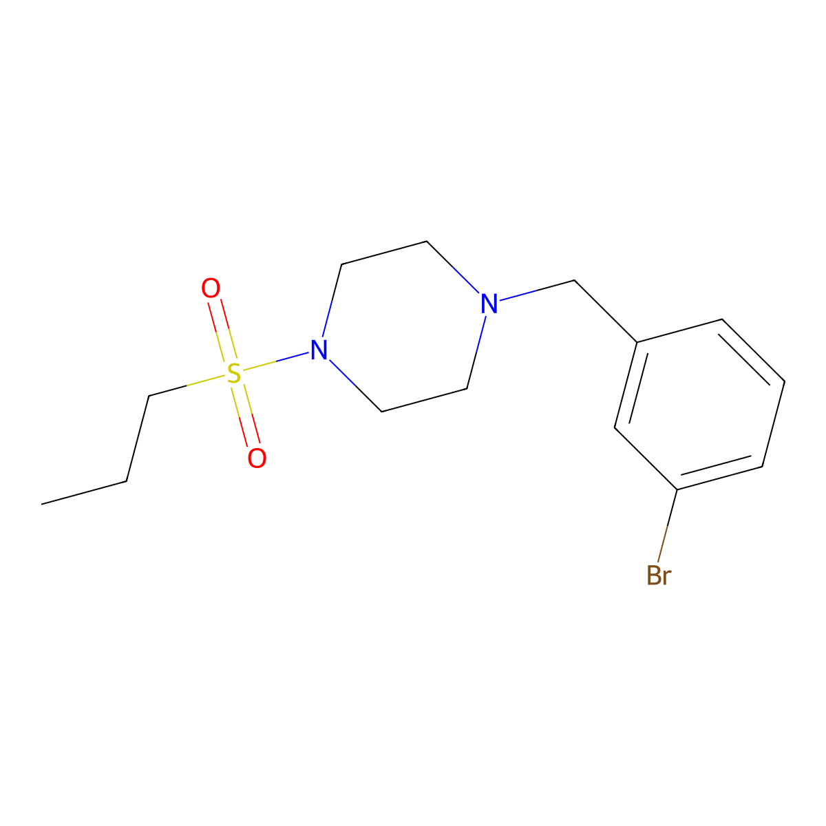 1-(3-Bromobenzyl)-4-(propylsulfonyl)piperazine molecular structure, CAS 428844-90-0