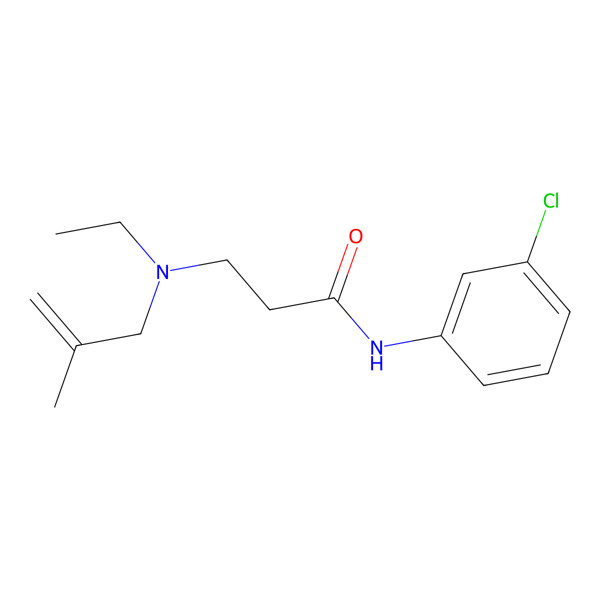 N-(3-chlorophenyl)-3-[ethyl(2-methylprop-2-enyl)amino]propanamide molecular structure, CAS 428844-98-8