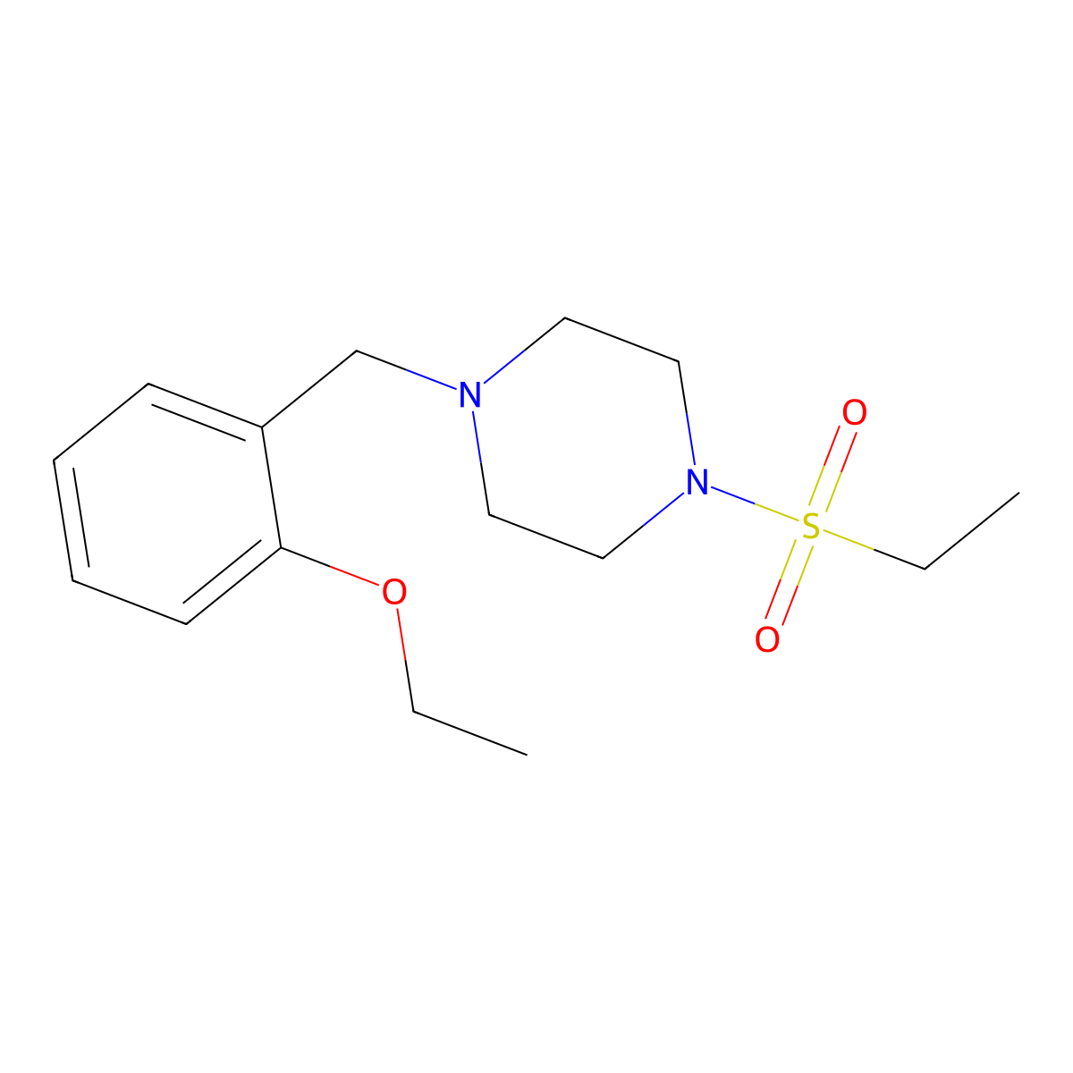 1-(2-Ethoxybenzyl)-4-(ethylsulfonyl)piperazine molecular structure, CAS 428845-01-6