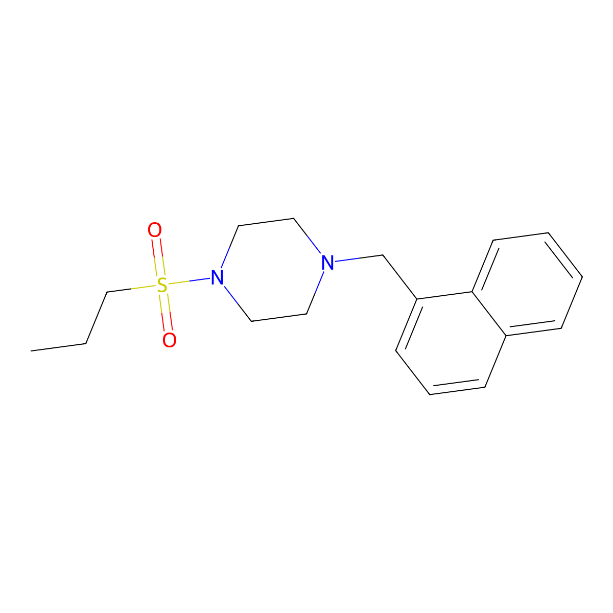1-(Naphthalen-1-ylmethyl)-4-propylsulfonylpiperazine molecular structure, CAS 428845-02-7