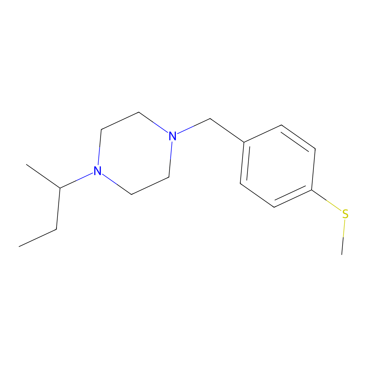 1-(Butan-2-yl)-4-[4-(methylsulfanyl)benzyl]piperazine molecular structure, CAS 428845-30-1