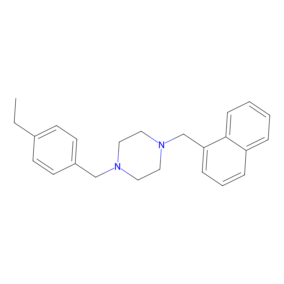 1-[(4-Ethylphenyl)methyl]-4-(naphthalen-1-ylmethyl)piperazine molecular structure, CAS 428845-40-3