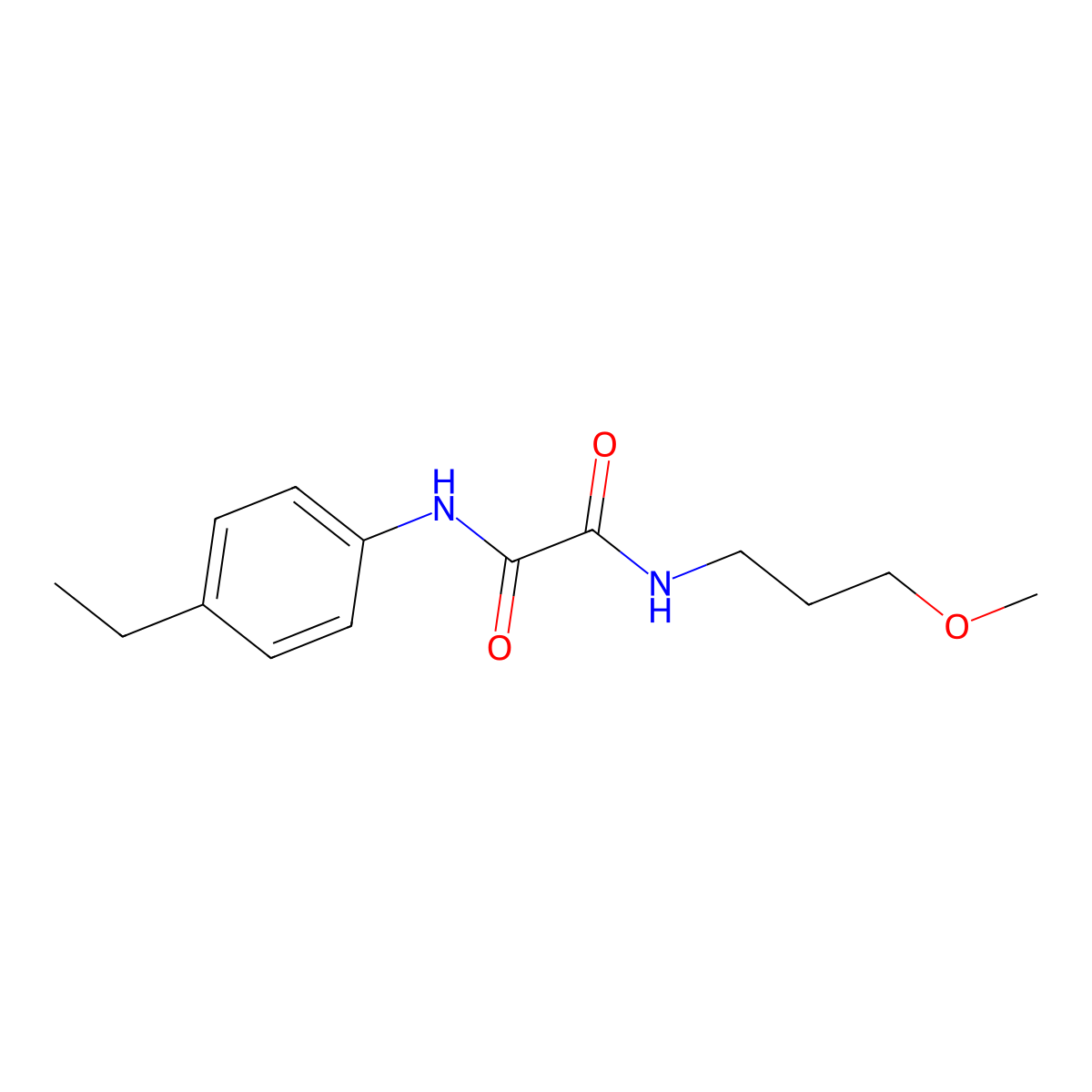 N'-(4-ethylphenyl)-N-(3-methoxypropyl)oxamide molecular structure, CAS 428845-64-1
