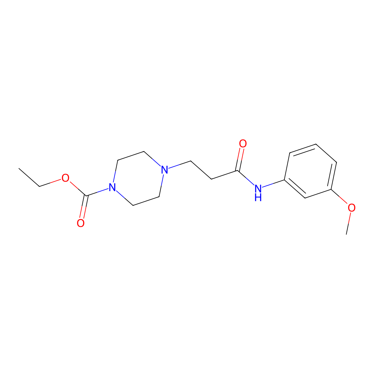 Ethyl 4-[3-(3-methoxyanilino)-3-oxopropyl]piperazine-1-carboxylate molecular structure, CAS 428845-78-7