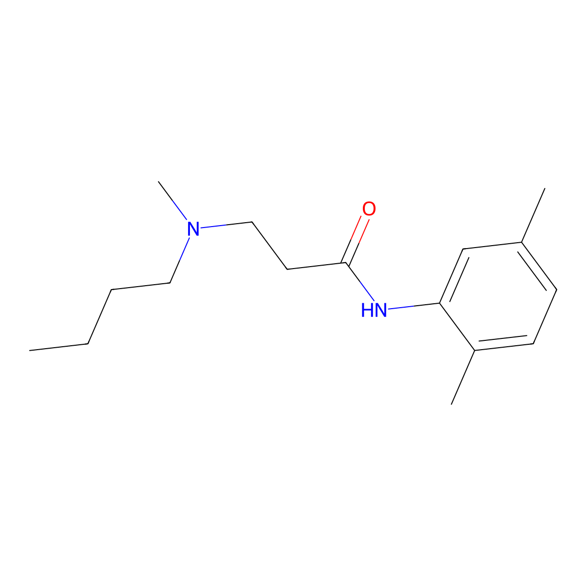 3-[butyl(methyl)amino]-N-(2,5-dimethylphenyl)propanamide molecular structure, CAS 428845-85-6
