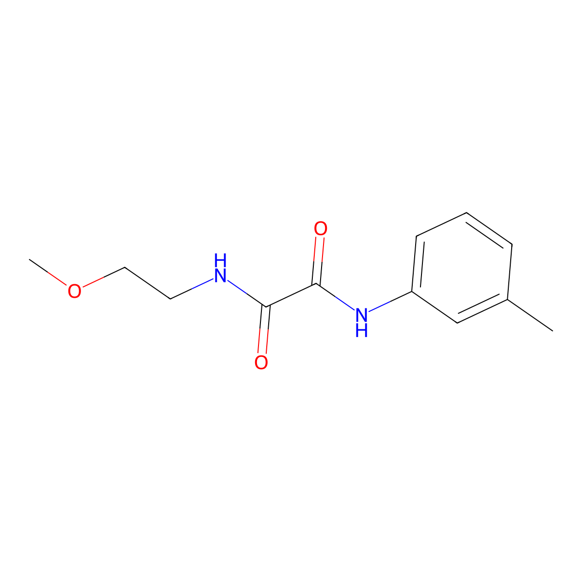 N-(2-methoxyethyl)-N'-(3-methylphenyl)oxamide molecular structure, CAS 428846-19-9