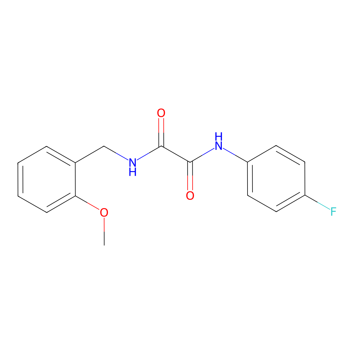 N1-(4-fluorophenyl)-N2-(2-methoxybenzyl)oxalamide molecular structure, CAS 428846-24-6