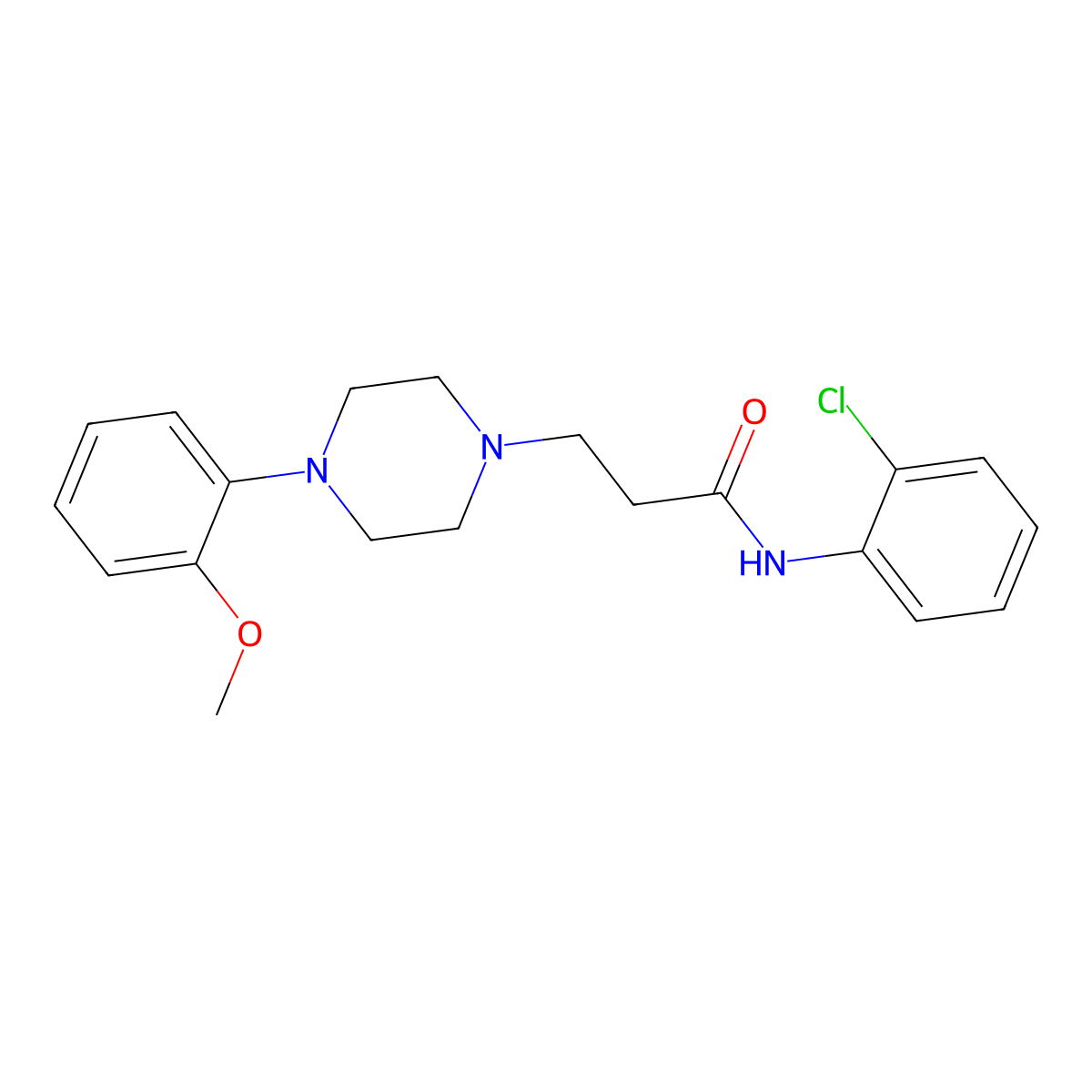 N-(2-chlorophenyl)-3-[4-(2-methoxyphenyl)piperazin-1-yl]propanamide molecular structure, CAS 428846-37-1