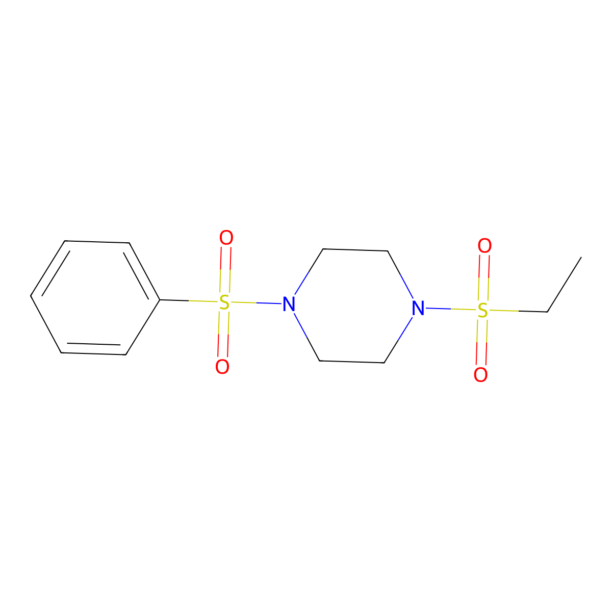 1-(Ethylsulfonyl)-4-(phenylsulfonyl)piperazine molecular structure, CAS 428846-38-2