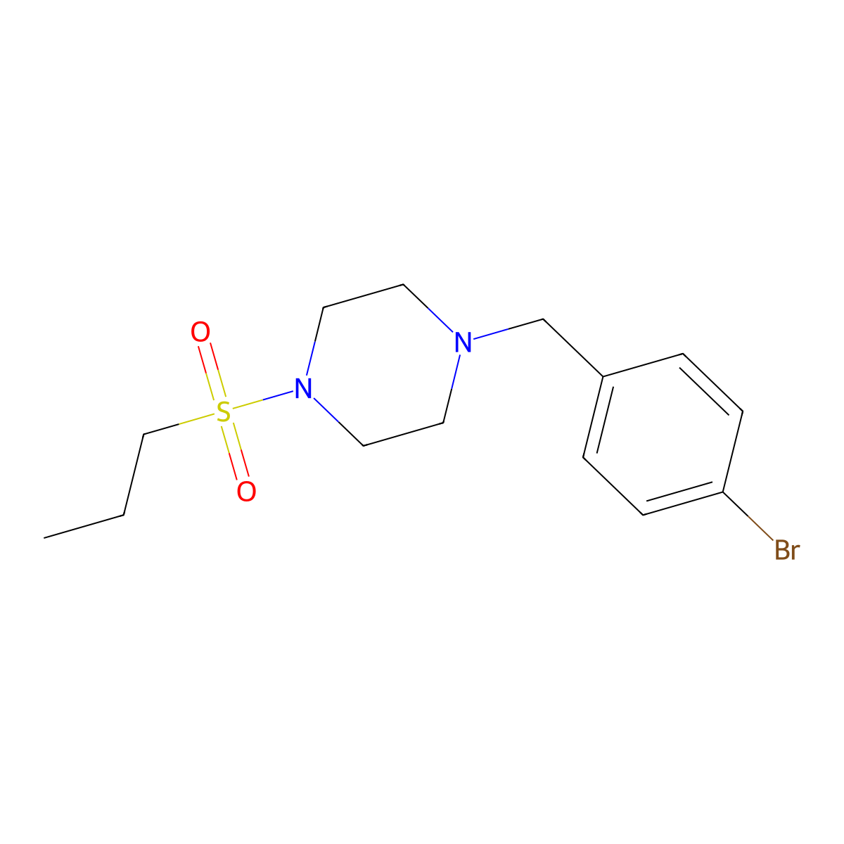 1-(4-Bromobenzyl)-4-(propylsulfonyl)piperazine molecular structure, CAS 428846-46-2
