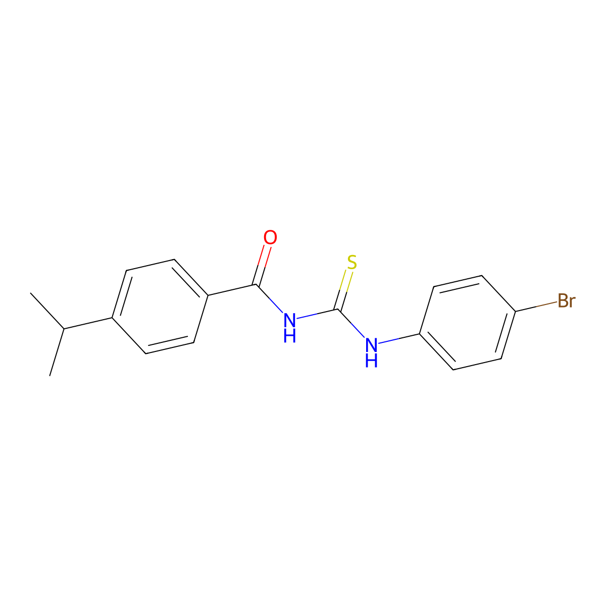 N-[(4-bromophenyl)carbamothioyl]-4-propan-2-ylbenzamide molecular structure, CAS 428846-53-1