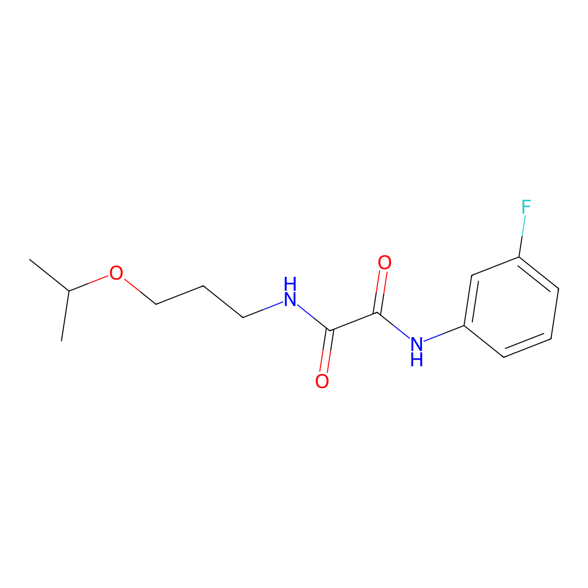 N'-(3-fluorophenyl)-N-(3-propan-2-yloxypropyl)oxamide molecular structure, CAS 428846-58-6