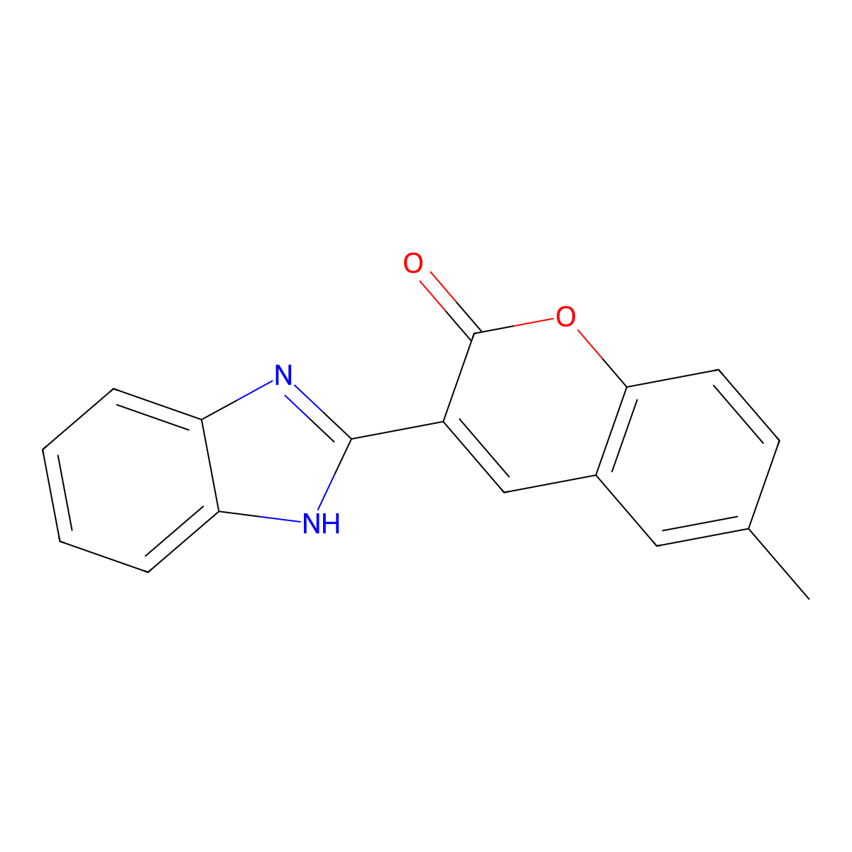 3-(1H-benzimidazol-2-yl)-6-methyl-2H-chromen-2-one molecular structure, CAS 428846-78-0