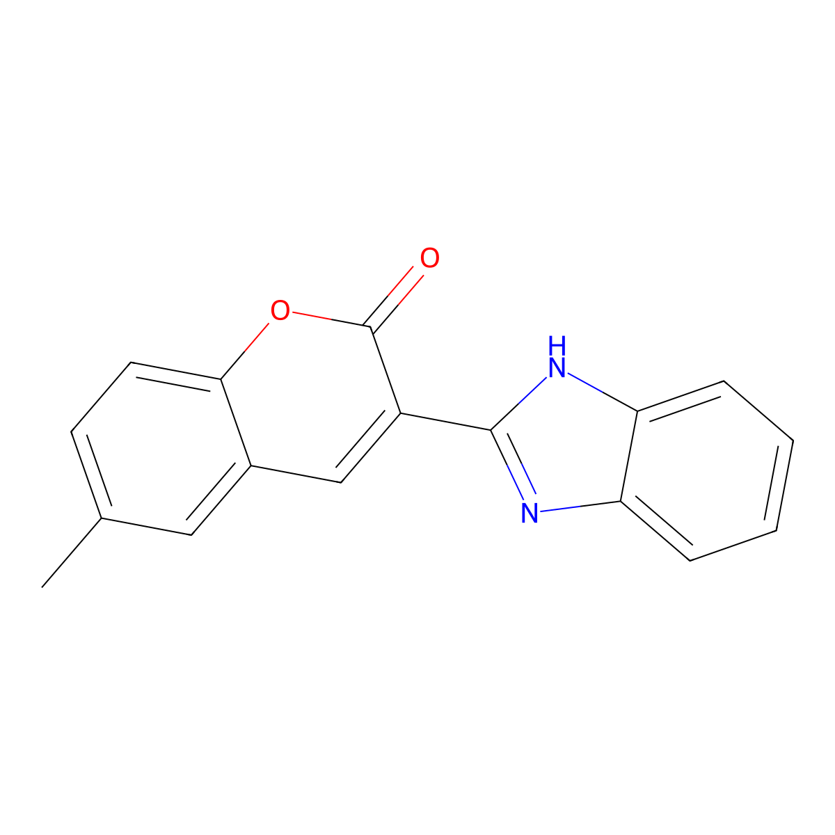 3-(1H-benzimidazol-2-yl)-6-methyl-2H-chromen-2-one molecular structure, CAS 428846-78-0