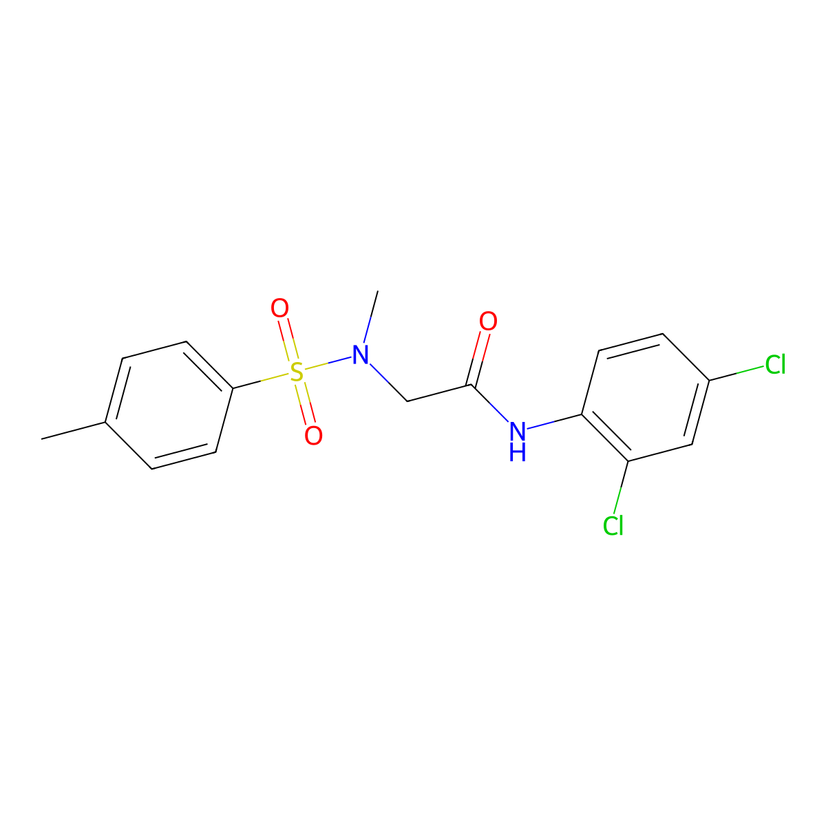 N-(2,4-dichlorophenyl)-2-[methyl-(4-methylphenyl)sulfonylamino]acetamide molecular structure, CAS 428846-93-9