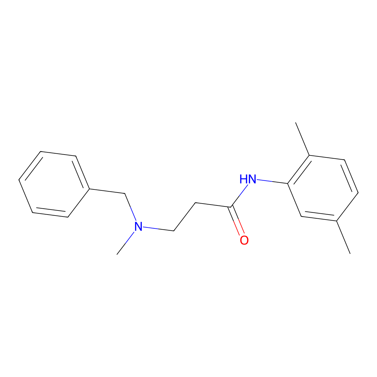 3-[benzyl(methyl)amino]-N-(2,5-dimethylphenyl)propanamide molecular structure, CAS 428846-97-3