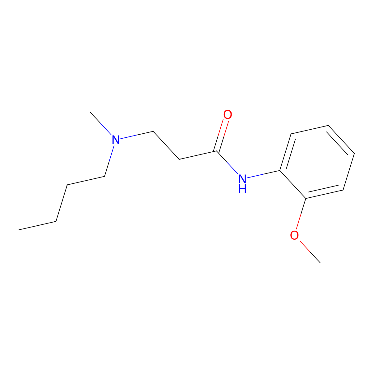 3-[butyl(methyl)amino]-N-(2-methoxyphenyl)propanamide molecular structure, CAS 428847-18-1