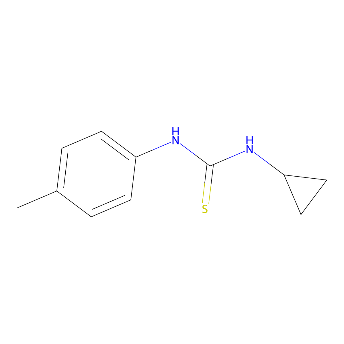 1-Cyclopropyl-3-(4-methylphenyl)thiourea molecular structure, CAS 428847-64-7