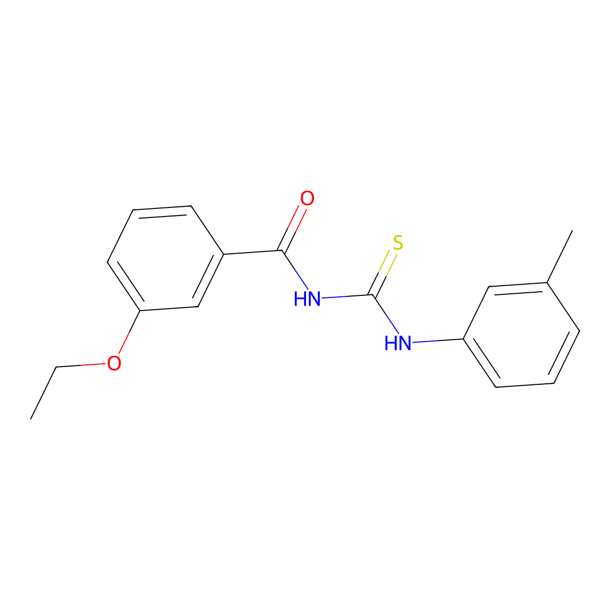3-ethoxy-N-[(3-methylphenyl)carbamothioyl]benzamide molecular structure, CAS 428847-70-5