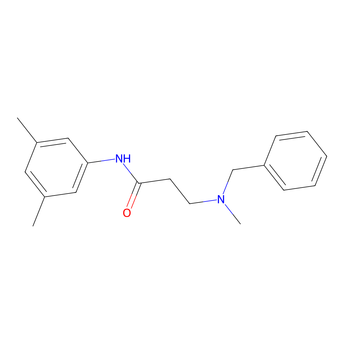 3-[benzyl(methyl)amino]-N-(3,5-dimethylphenyl)propanamide molecular structure, CAS 428847-92-1