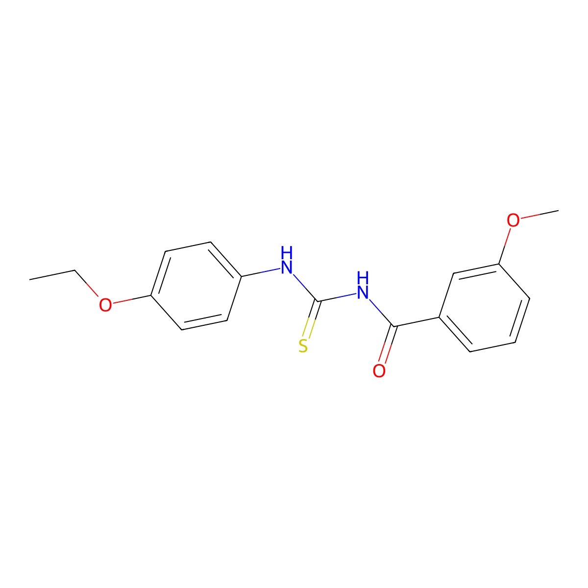 N-[(4-ethoxyphenyl)carbamothioyl]-3-methoxybenzamide molecular structure, CAS 428847-96-5