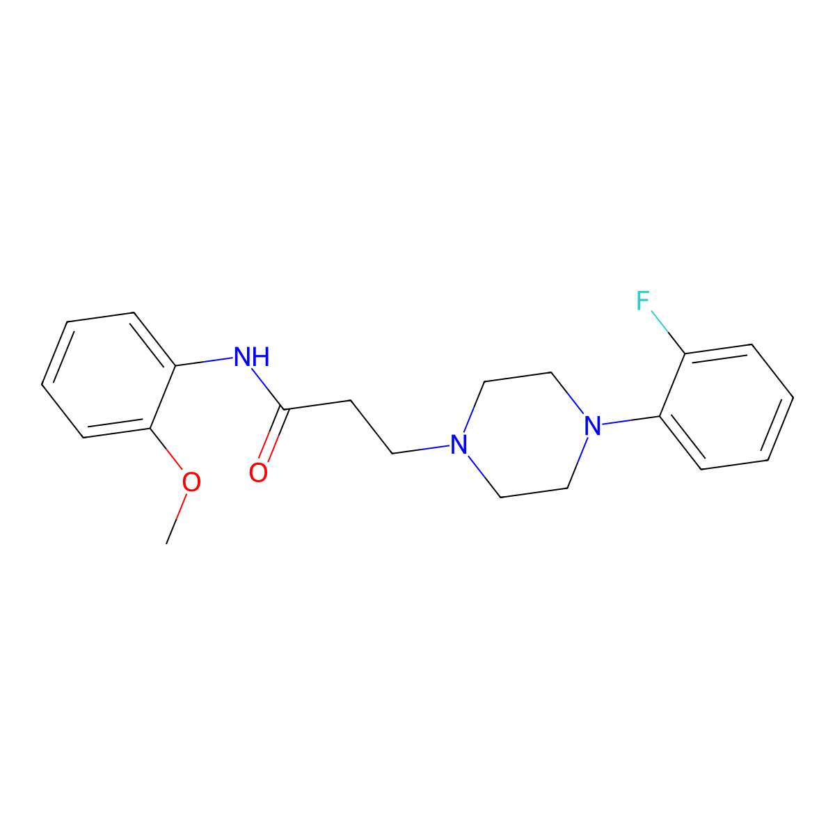 3-[4-(2-fluorophenyl)-1-piperazinyl]-N-(2-methoxyphenyl)propanamide molecular structure, CAS 428848-09-3