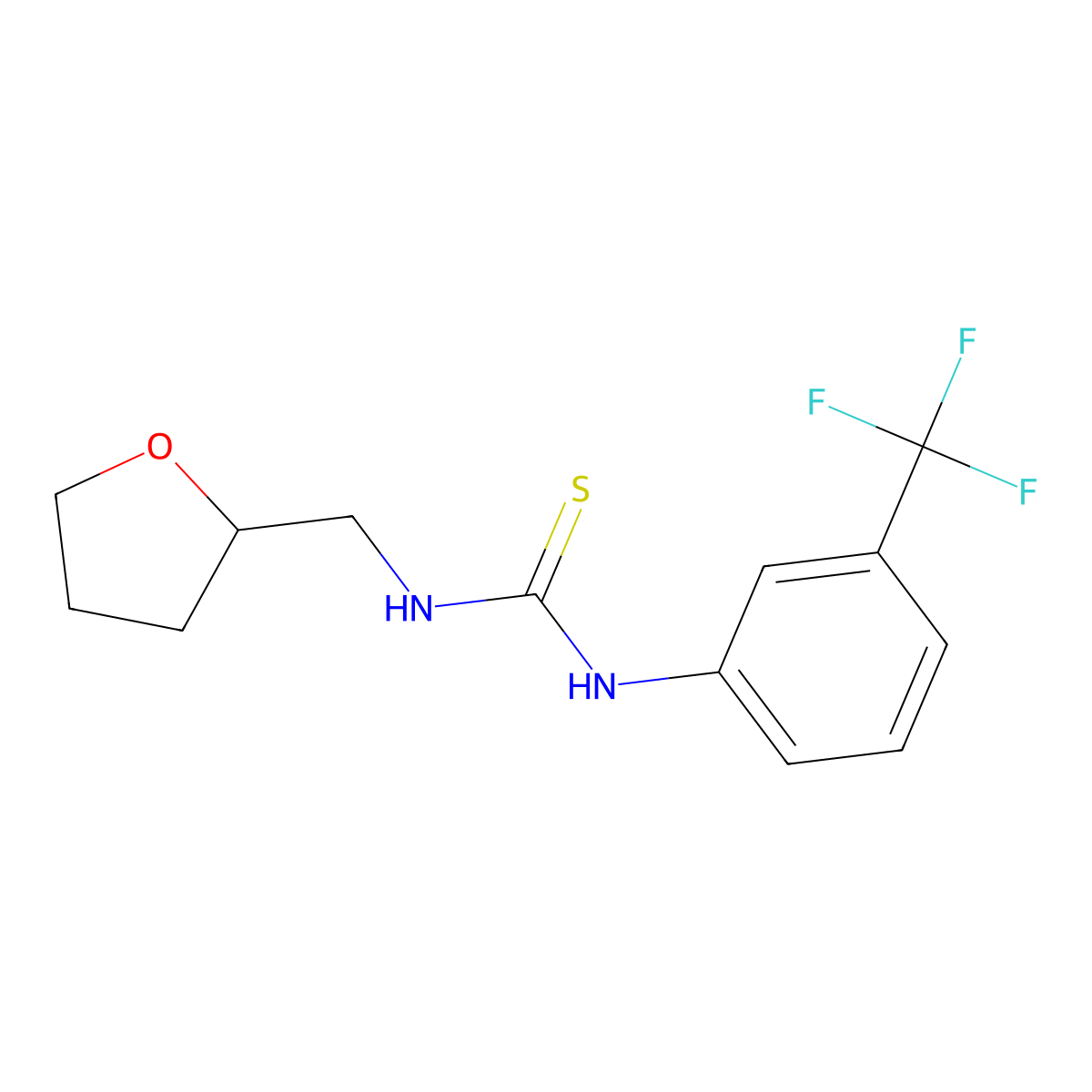 1-(Oxolan-2-ylmethyl)-3-[3-(trifluoromethyl)phenyl]thiourea molecular structure, CAS 428848-16-2