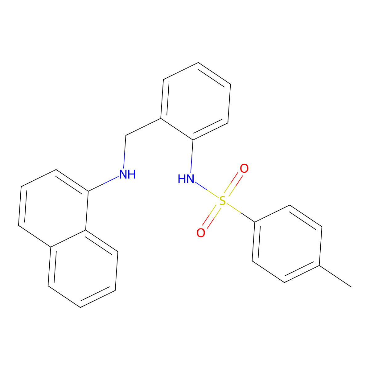 4-methyl-N-{2-[(naphthalen-1-ylamino)methyl]phenyl}benzenesulfonamide molecular structure, CAS 428848-34-4