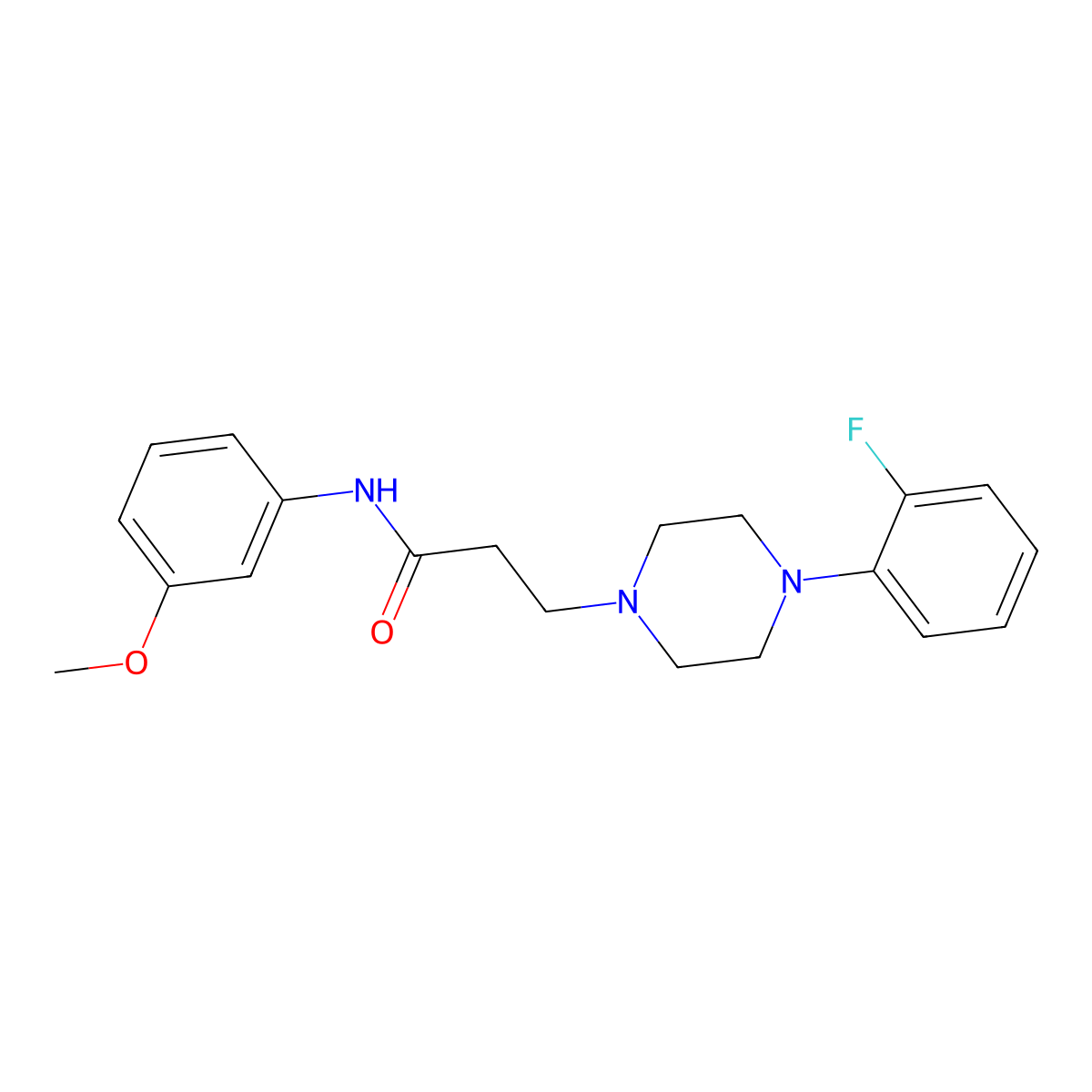 3-[4-(2-fluorophenyl)piperazin-1-yl]-N-(3-methoxyphenyl)propanamide molecular structure, CAS 428848-42-4