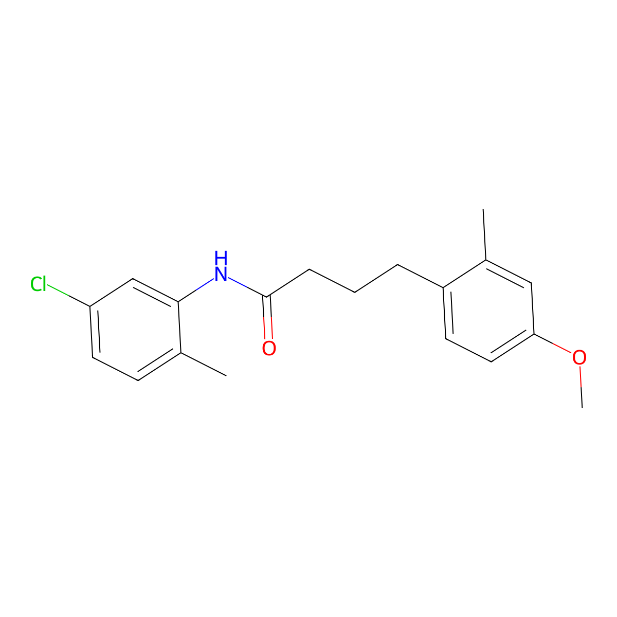 N-(5-chloro-2-methylphenyl)-4-(4-methoxy-2-methylphenyl)butanamide molecular structure, CAS 428848-50-4