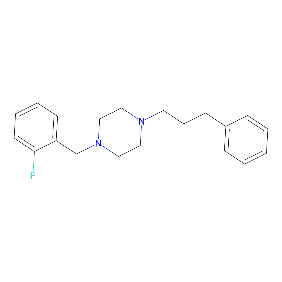 1-[(2-Fluorophenyl)methyl]-4-(3-phenylpropyl)piperazine molecular structure, CAS 428848-53-7