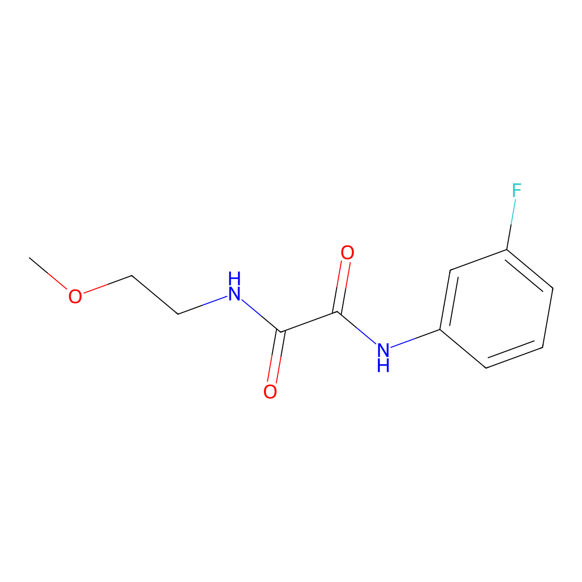 N1-(3-fluorophenyl)-N2-(2-methoxyethyl)oxalamide molecular structure, CAS 428848-54-8
