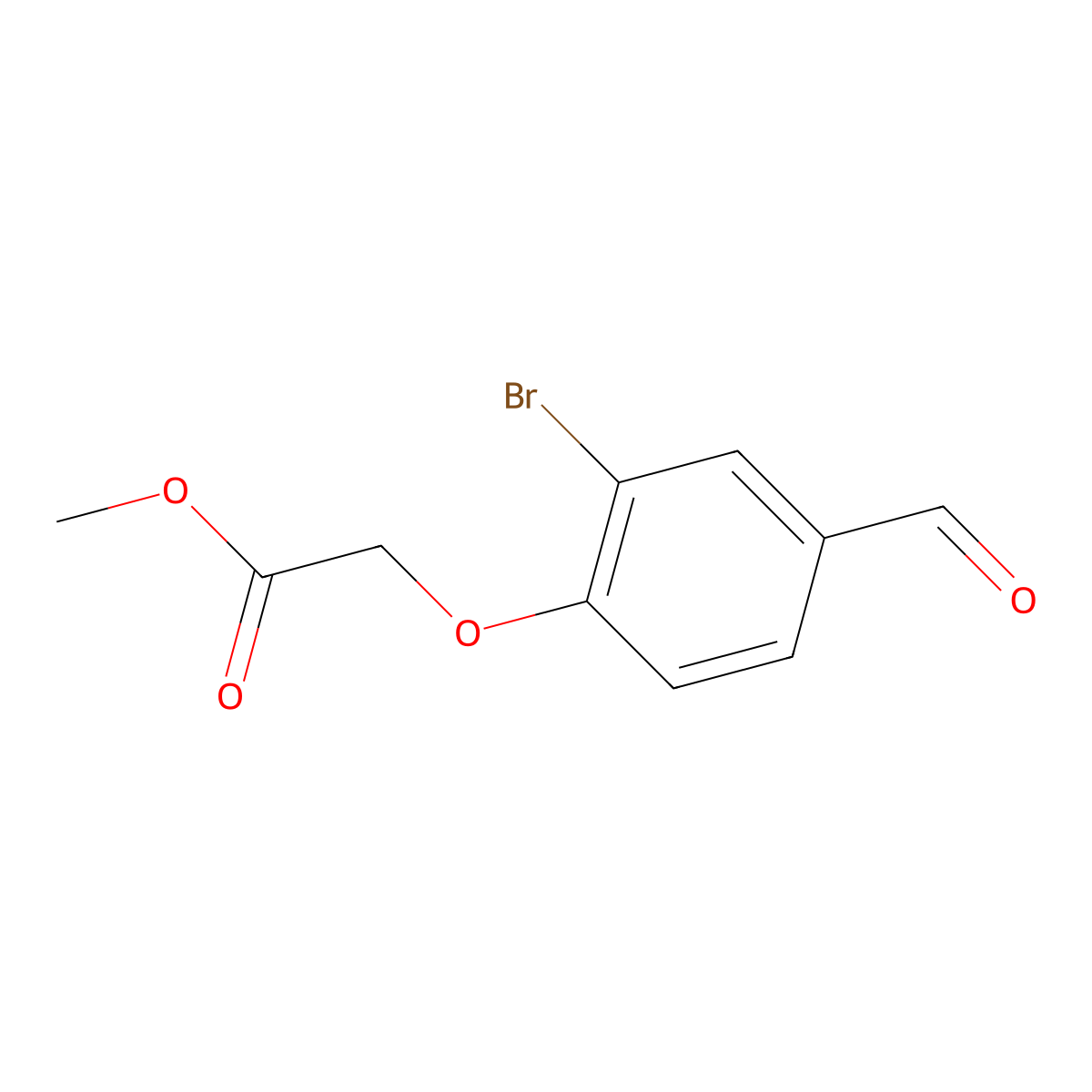 Methyl 2-(2-bromo-4-formylphenoxy)acetate molecular structure, CAS 428848-75-3