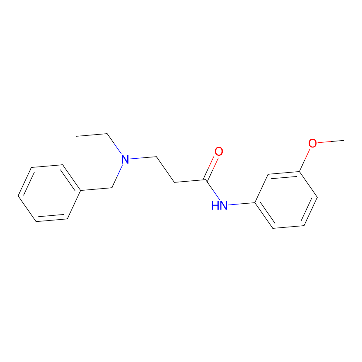 3-[benzyl(ethyl)amino]-N-(3-methoxyphenyl)propanamide molecular structure, CAS 428848-87-7