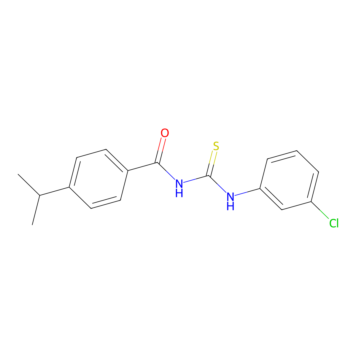 N-[(3-chlorophenyl)carbamothioyl]-4-propan-2-ylbenzamide molecular structure, CAS 428849-08-5