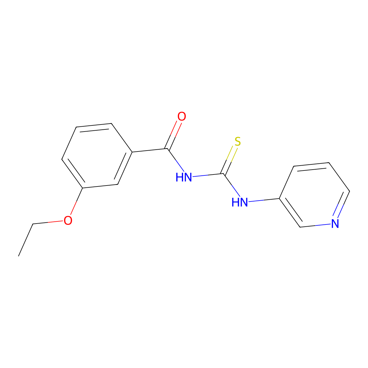 3-ethoxy-N-(pyridin-3-ylcarbamothioyl)benzamide molecular structure, CAS 428849-25-6