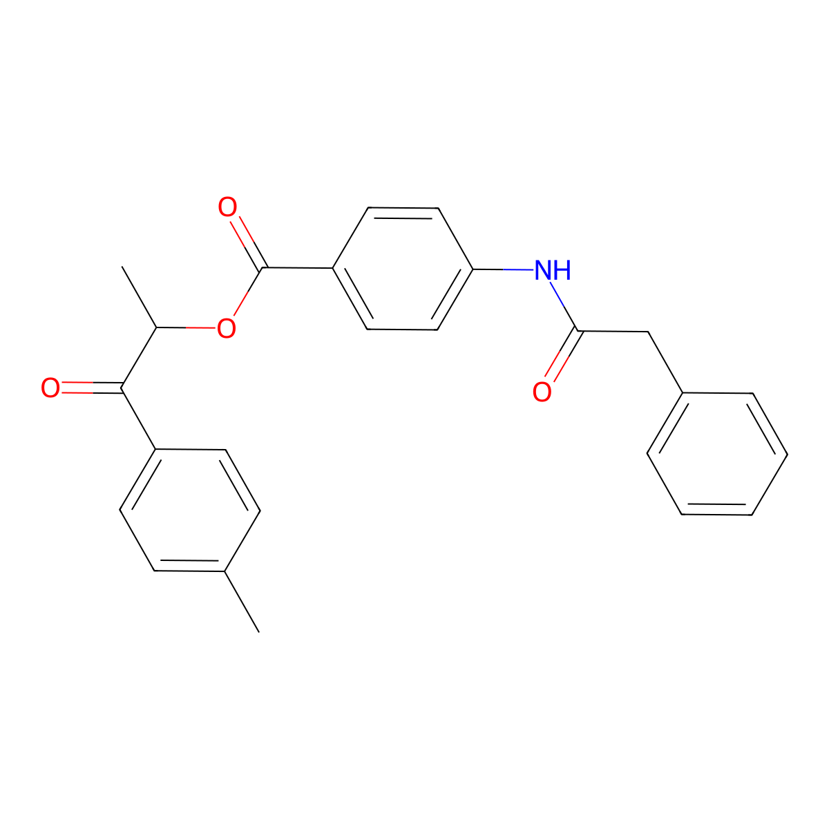 1-(4-Methylphenyl)-1-oxopropan-2-yl 4-[(phenylacetyl)amino]benzoate molecular structure, CAS 428849-44-9