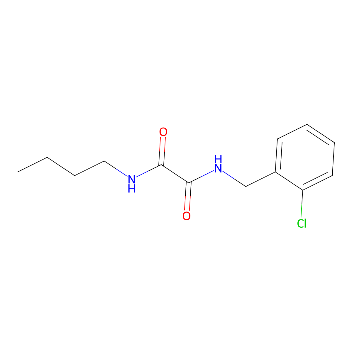 N-butyl-N'-[(2-chlorophenyl)methyl]oxamide molecular structure, CAS 428849-62-1