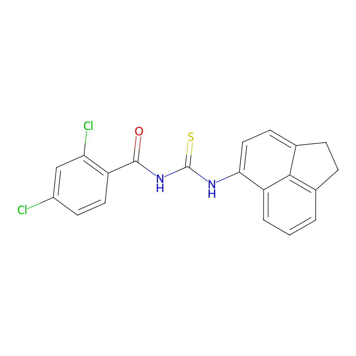 2,4-dichloro-N-(1,2-dihydroacenaphthylen-5-ylcarbamothioyl)benzamide molecular structure, CAS 428849-70-1
