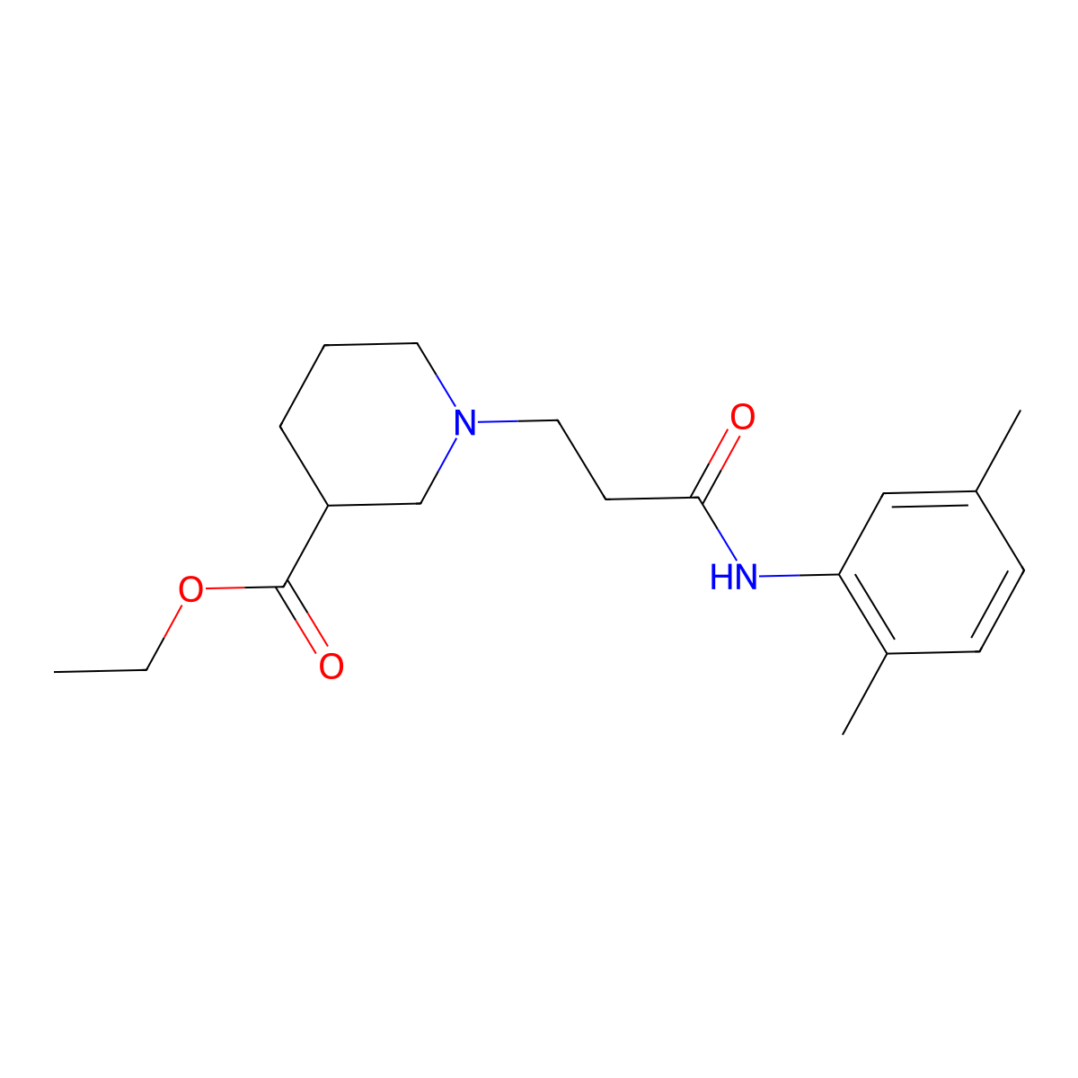 Ethyl 1-{3-[(2,5-dimethylphenyl)amino]-3-oxopropyl}piperidine-3-carboxylate molecular structure, CAS 428849-86-9