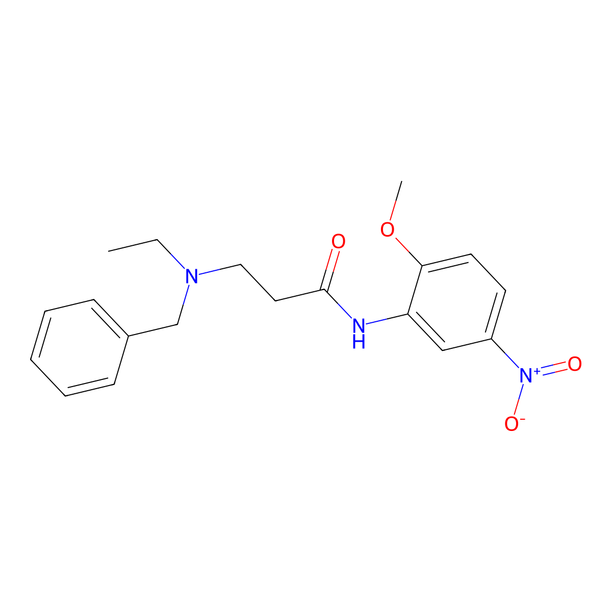 3-[benzyl(ethyl)amino]-N-(2-methoxy-5-nitrophenyl)propanamide molecular structure, CAS 428849-89-2