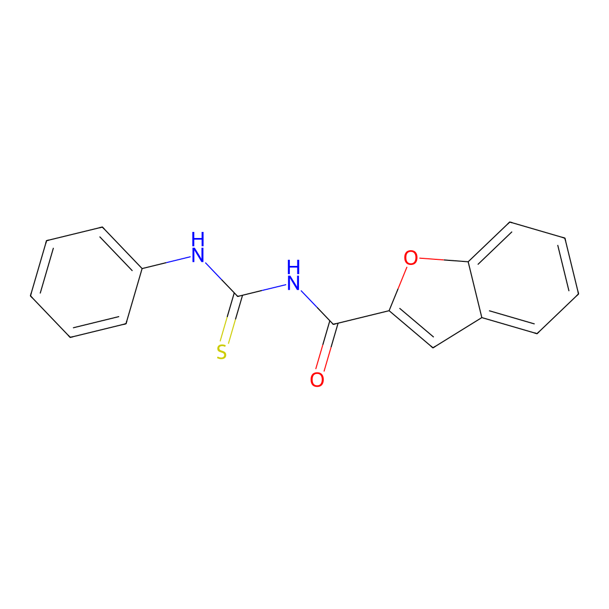 N-(phenylcarbamothioyl)-1-benzofuran-2-carboxamide molecular structure, CAS 428849-99-4