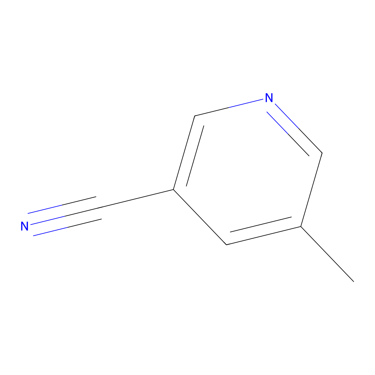 5-Methylnicotinonitrile molecular structure, CAS 42885-14-3