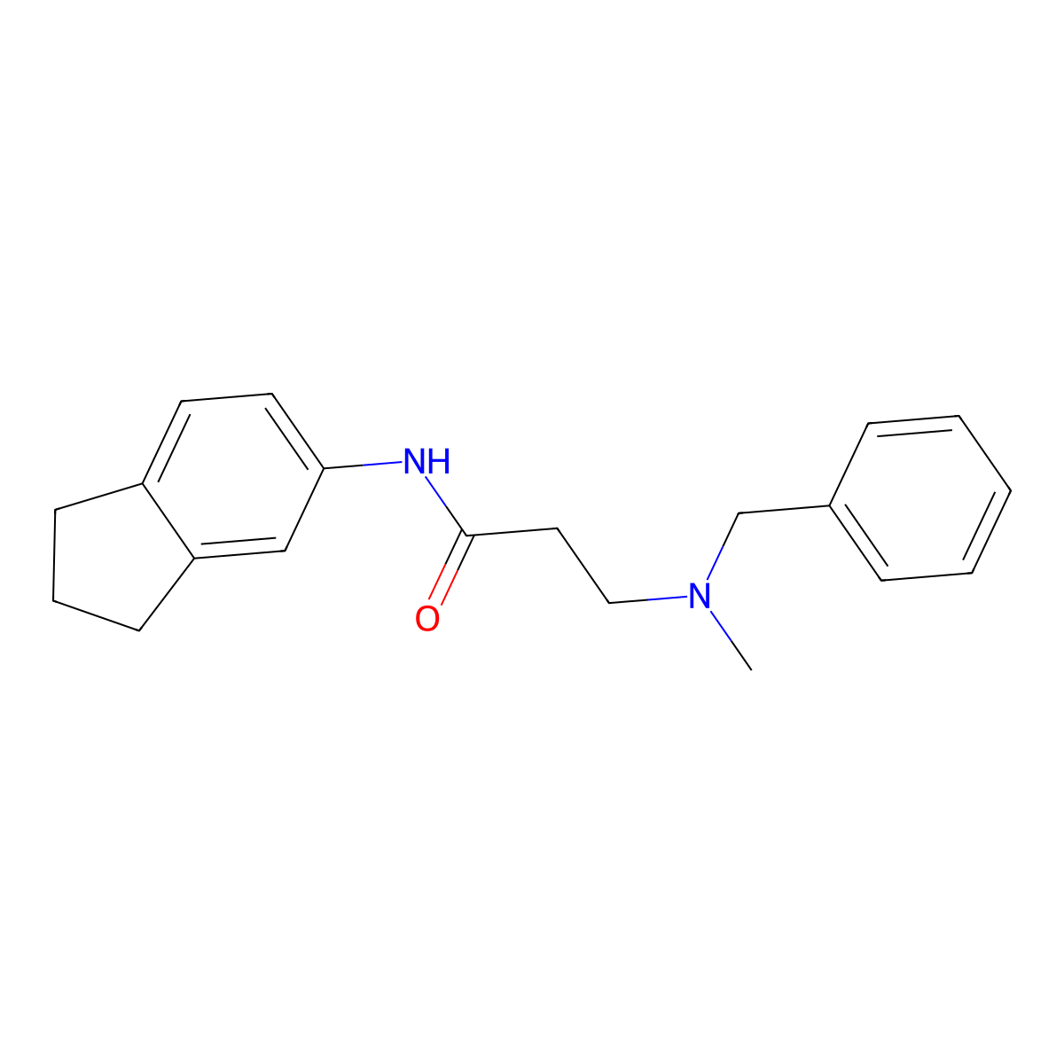 3-[benzyl(methyl)amino]-N-(2,3-dihydro-1H-inden-5-yl)propanamide molecular structure, CAS 428850-04-8