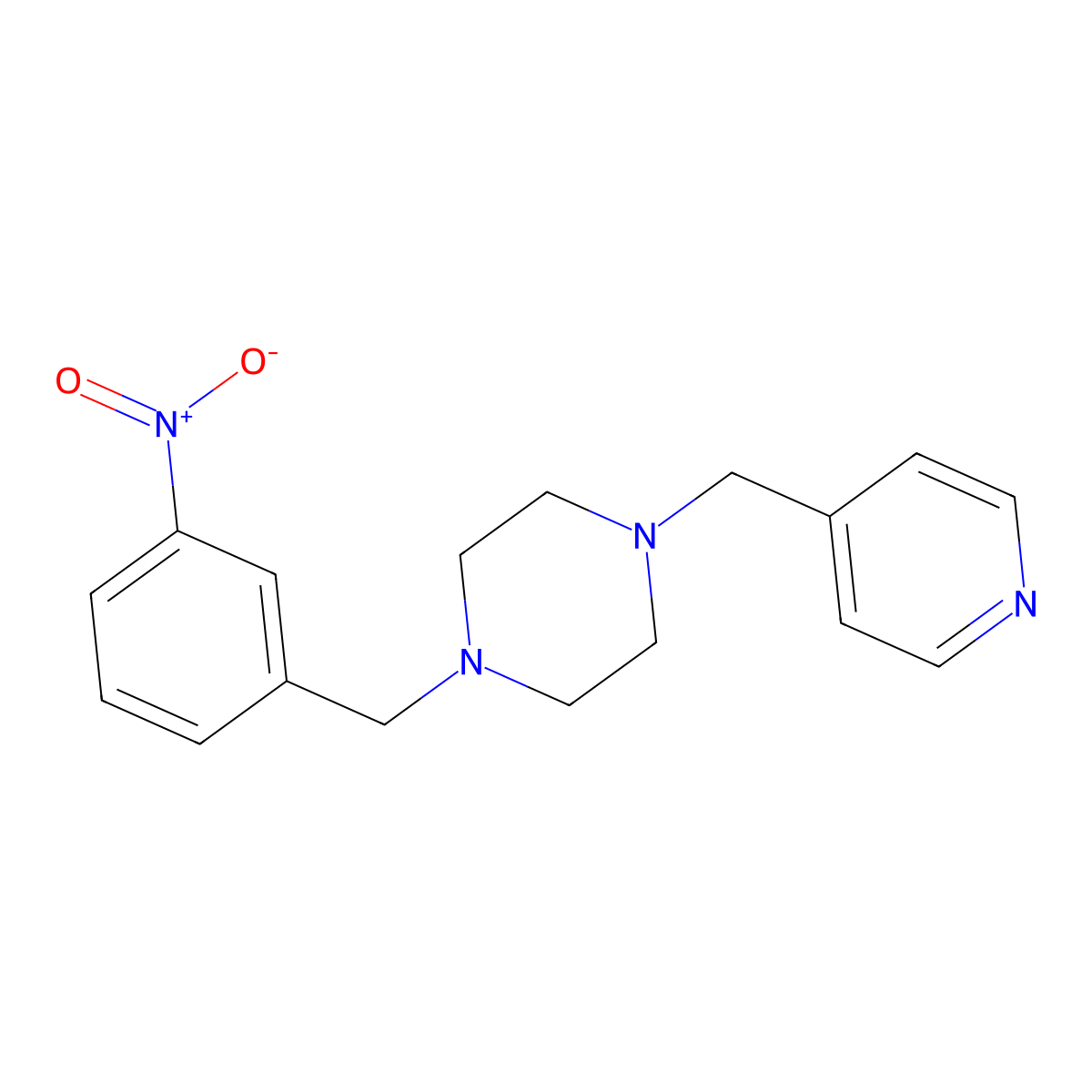 1-[(3-Nitrophenyl)methyl]-4-(pyridin-4-ylmethyl)piperazine molecular structure, CAS 428850-18-4