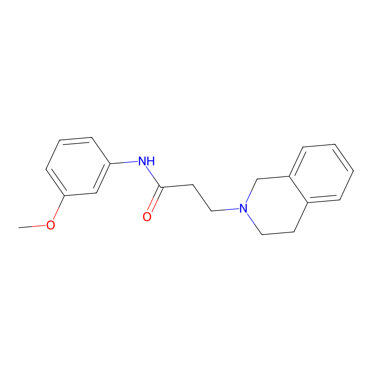 3-(3,4-dihydro-1H-isoquinolin-2-yl)-N-(3-methoxyphenyl)propanamide molecular structure, CAS 428850-40-2