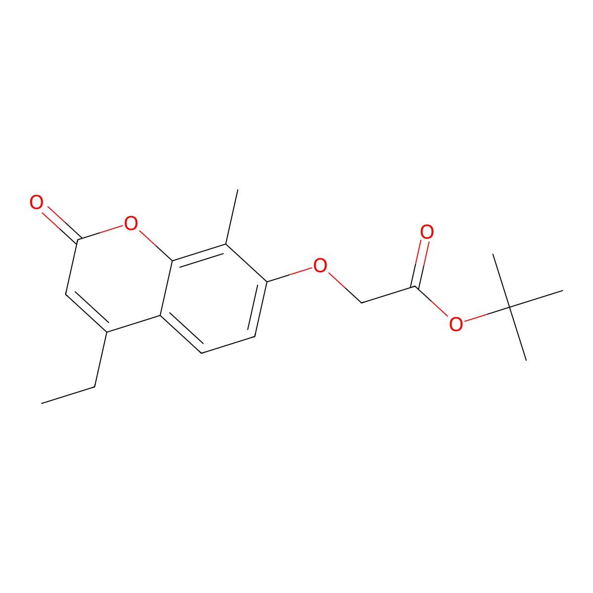 tert-butyl 2-[(4-ethyl-8-methyl-2-oxo-2H-chromen-7-yl)oxy]acetate molecular structure, CAS 428850-41-3