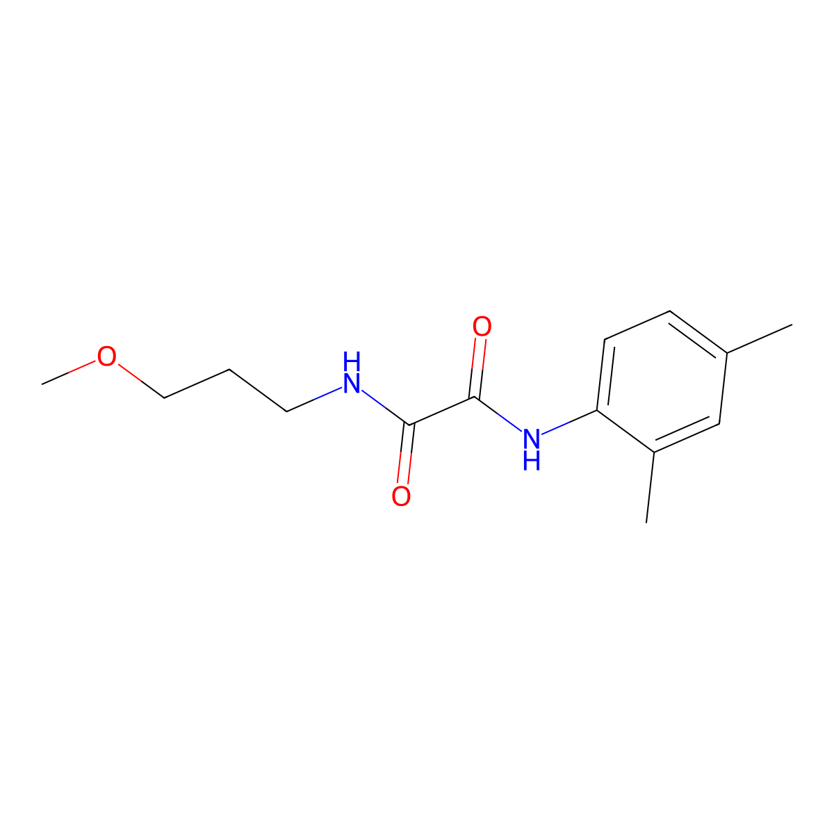 N-(2,4-dimethylphenyl)-N'-(3-methoxypropyl)ethanediamide molecular structure, CAS 428850-44-6