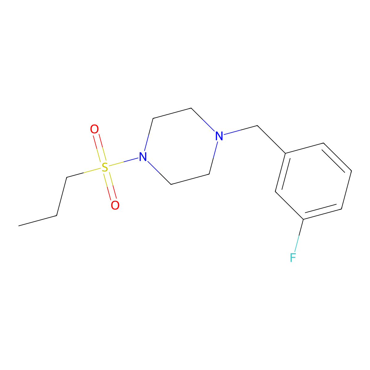1-(3-Fluorobenzyl)-4-(propylsulfonyl)piperazine molecular structure, CAS 428850-48-0