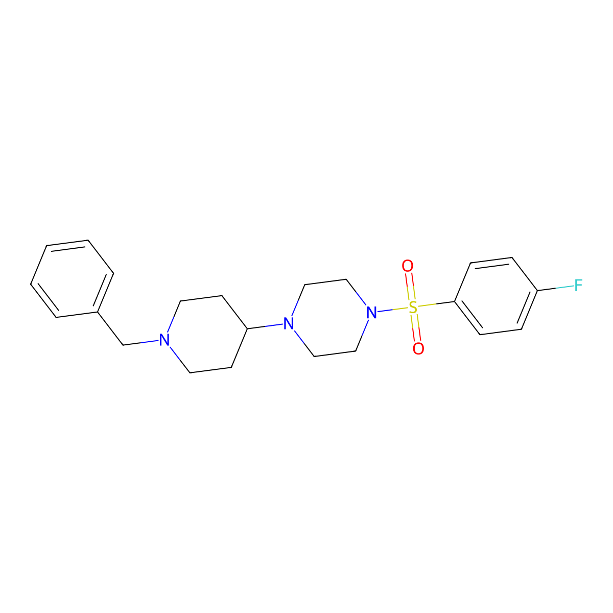 1-(1-Benzylpiperidin-4-yl)-4-(4-fluorophenyl)sulfonylpiperazine molecular structure, CAS 428850-56-0